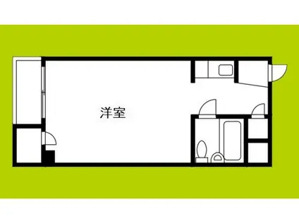 ポアール住之江(ワンルーム/4階)の間取り写真