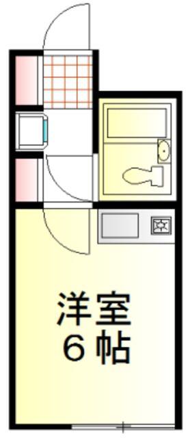 ハイツ サンマリーナ(ワンルーム/1階)の間取り写真