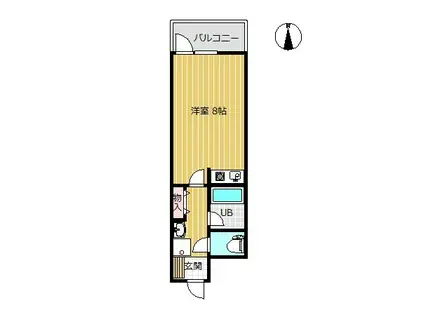 リブ諏訪川原(ワンルーム/4階)の間取り写真