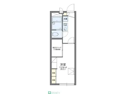レオパレスパレット壱番館(1K/1階)の間取り写真