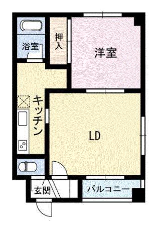 MK525(1DK/2階)の間取り写真