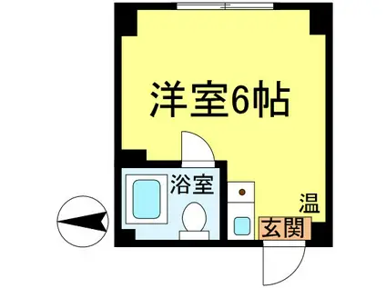 レジデンスカープ新小岩(ワンルーム/1階)の間取り写真