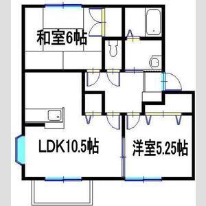 ソレイユ(2LDK/2階)の間取り写真
