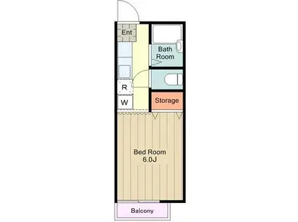 アベニュー国立(1K/1階)の間取り写真