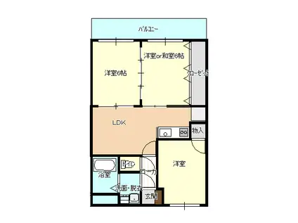 ユーミー和久市(3LDK/2階)の間取り写真