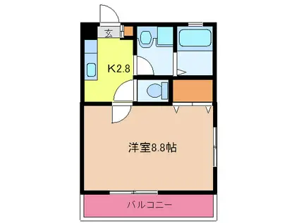 THE FOUR-LEAF CLOVER(1K/1階)の間取り写真