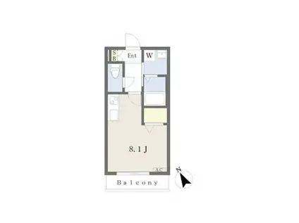 アドニス杁中(ワンルーム/2階)の間取り写真