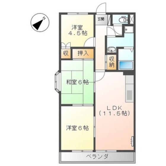 メゾン・ド・Kセセラギ(3LDK/3階)の間取り写真