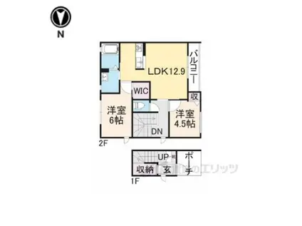 それいゆ2(2LDK/2階)の間取り写真