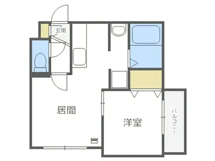 グランディール南郷13(1LDK/4階)の間取り写真