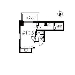THE DOORS(ワンルーム/9階)の間取り写真