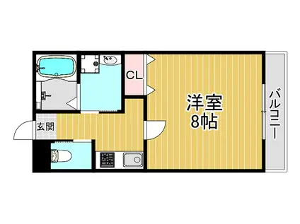 パルテールこのはな(1K/1階)の間取り写真