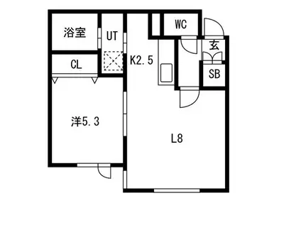 富士3丁目AP(1LDK/1階)の間取り写真