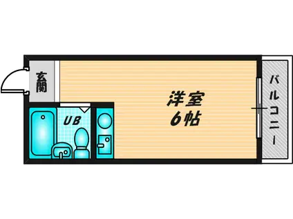 MS長瀬(ワンルーム/3階)の間取り写真