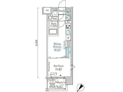 フルハウス赤羽(1DK/7階)の間取り写真