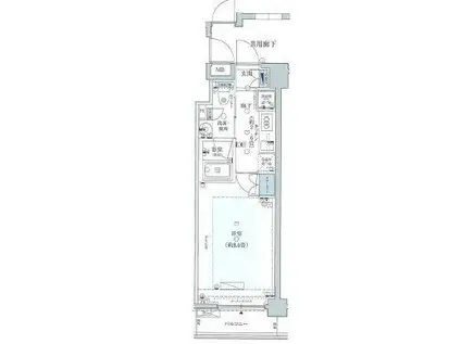 銀座二丁目レジデンス(1K/4階)の間取り写真