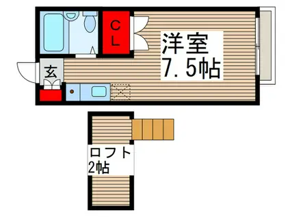 メゾンミツイシ(ワンルーム/2階)の間取り写真