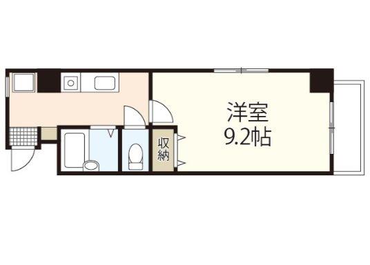 MHYビル清水(1K/4階)の間取り写真