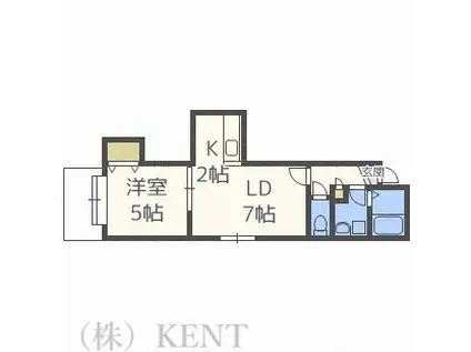 コンフォーティア502(1LDK/3階)の間取り写真