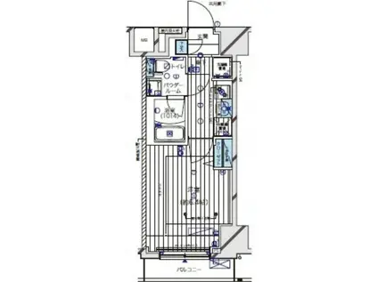 メインステージ北千住V(1K/6階)の間取り写真