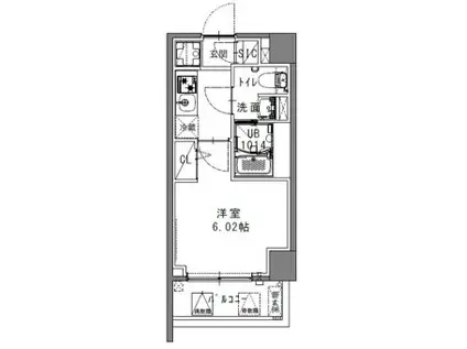 S-RESIDENCE妙典ARTERIAL(1K/1階)の間取り写真