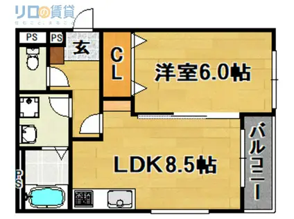 FENICE(1LDK/1階)の間取り写真