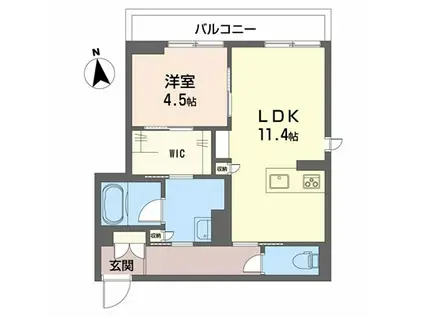 SHA MAISON BELLE CHAMP(1LDK/2階)の間取り写真