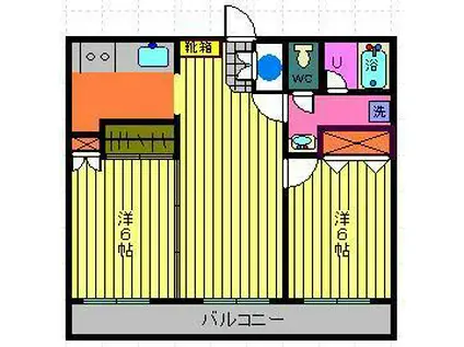 ストークマンション鹿児島(2LDK/4階)の間取り写真