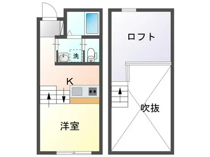 ラ・フィーネKUYAMA(ワンルーム/1階)の間取り写真