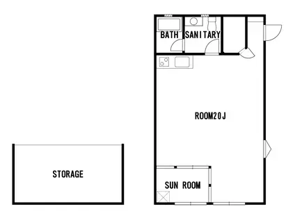 ボニートロッサII(ワンルーム/1階)の間取り写真