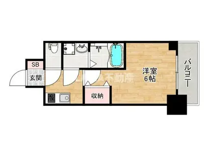 エスリードレジデンス大阪天王寺(1K/10階)の間取り写真