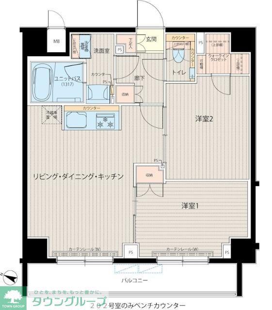ルーブル中板橋六番館(2LDK/6階)の間取り写真