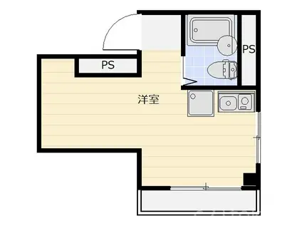 三原ハイツ(ワンルーム/3階)の間取り写真