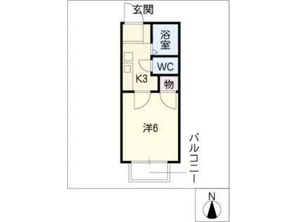 AILE MOTOYAGOTO(1K/2階)の間取り写真
