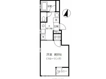 クエストスクエアタテノ(1K/3階)の間取り写真