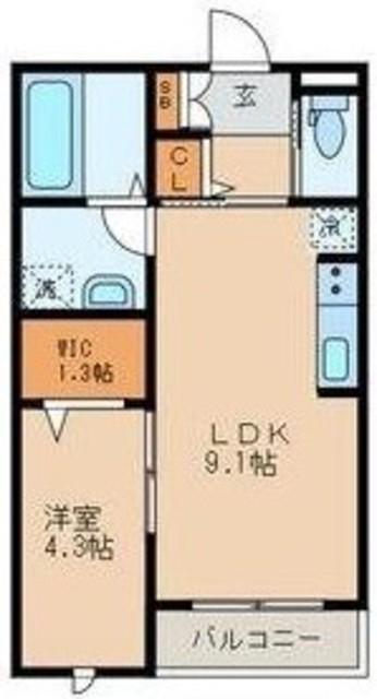 PORTOFINO(1LDK/2階)の間取り写真
