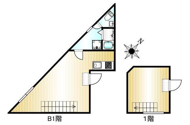 シンフォニア八広(1LDK/1階)の間取り写真