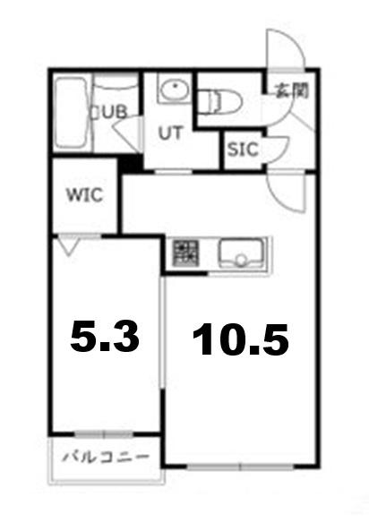 SHU RESIDENCE菊水(1LDK/2階)の間取り写真
