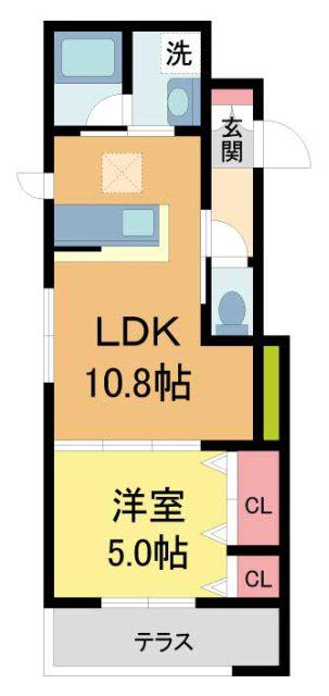 コンフォート池田室町(1LDK/1階)の間取り写真