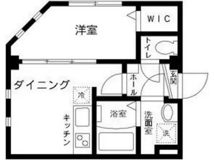 ソレイユ・ナナ(1DK/1階)の間取り写真