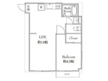 REZET北松戸(1LDK/3階)の間取り写真