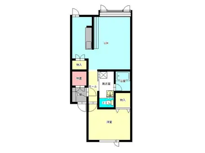 イグゼグス(1LDK/2階)の間取り写真