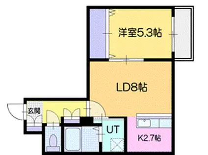 グレイスインパクト(1LDK/4階)の間取り写真