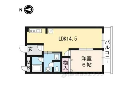 ウィズクリチャー(1LDK/2階)の間取り写真