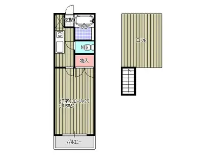 プチメゾン(1K/2階)の間取り写真