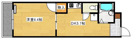 CASA&NODACO草津南(1DK/5階)の間取り写真
