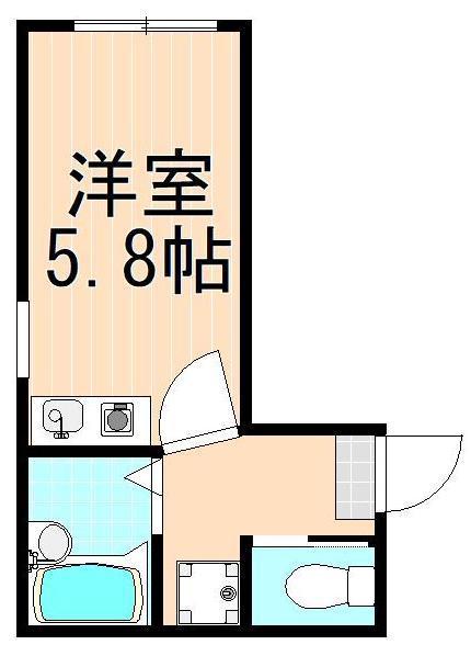 リブ千住大橋(ワンルーム/2階)の間取り写真