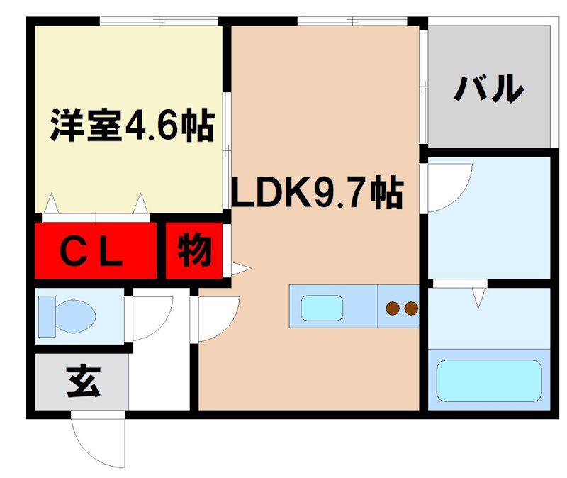 カポラボーロ(1LDK/2階)の間取り写真