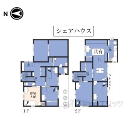 宮川ハウス(ワンルーム/1階)の間取り写真