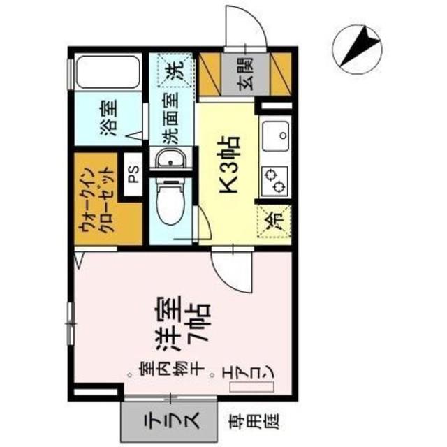 JR京葉線 新浦安駅 徒歩15分 3階建 築5年(1K/3階)の間取り写真